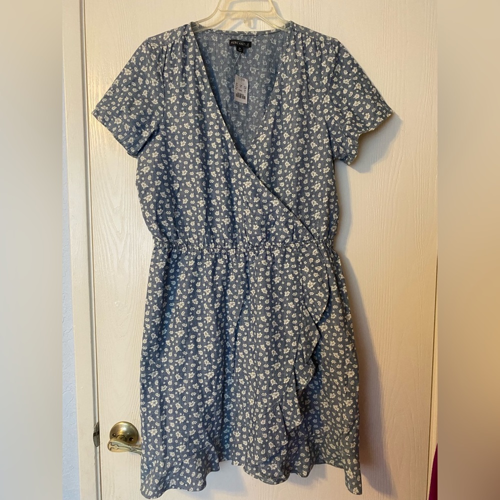NWT Jcrew Mercantile Chambray Wrap Dress